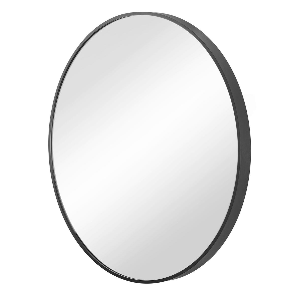 BADEZIMMERSPIEGEL 61/61/3,6 cm  - Schwarz, Trend, Glas/Metall (61/61/3,6cm) - Boxxx