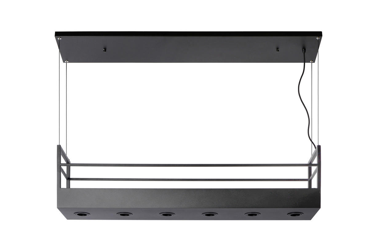 HÄNGELEUCHTE Miravelle 110/22/160 cm   - Schwarz, MODERN, Metall (110/22/160cm) - Lucide