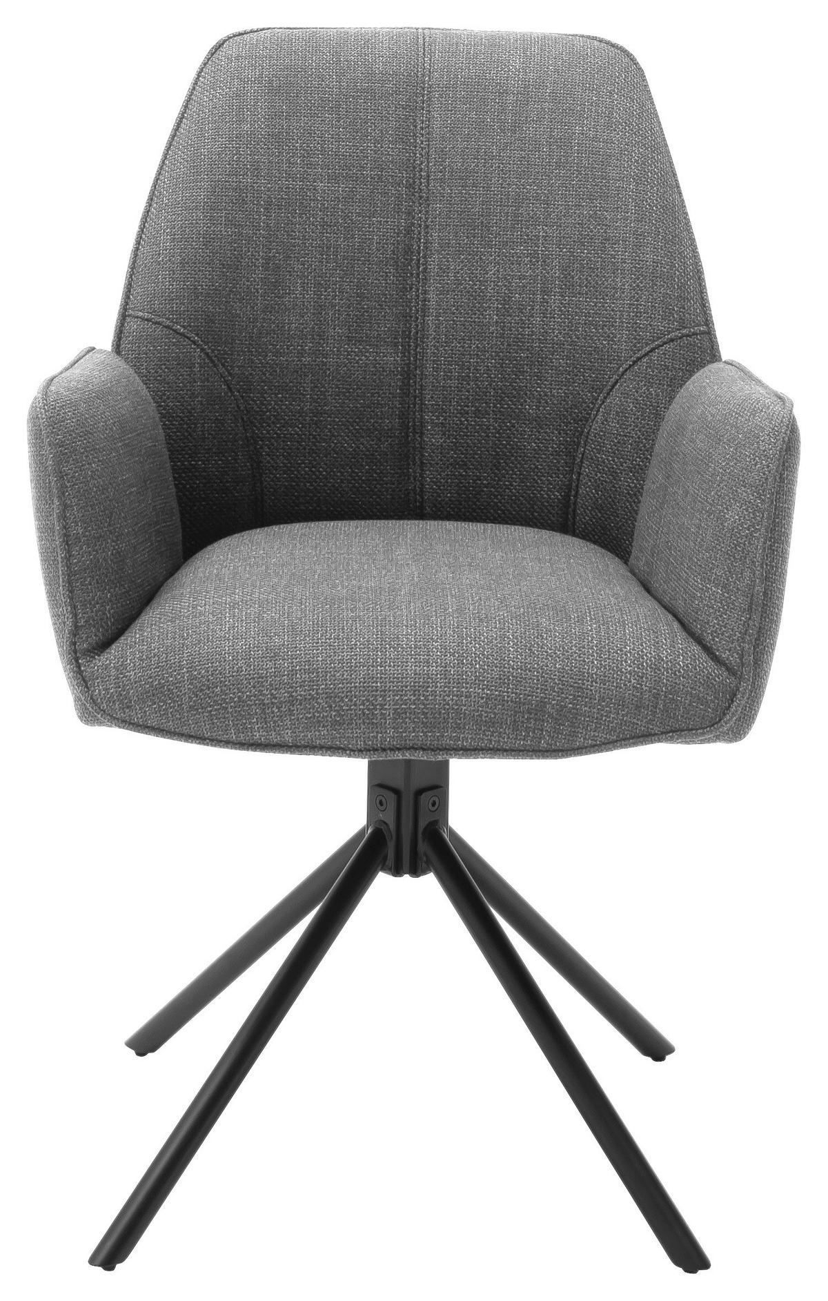 ARMLEHNSTUHL  in Webstoff  - Schwarz/Grau, Design, Textil/Metall (58/87/61cm) - Carryhome