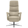 RELAXSESSEL in Leder Naturfarben  - Edelstahlfarben/Naturfarben, Design, Leder/Metall (76/119/86cm) - Dieter Knoll