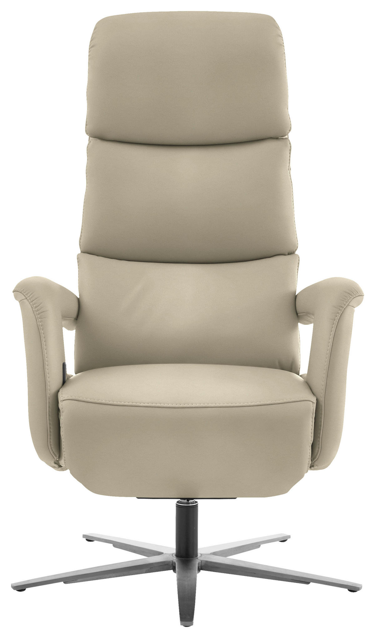 RELAXSESSEL in Leder Naturfarben  - Edelstahlfarben/Naturfarben, Design, Leder/Metall (76/119/86cm) - Dieter Knoll