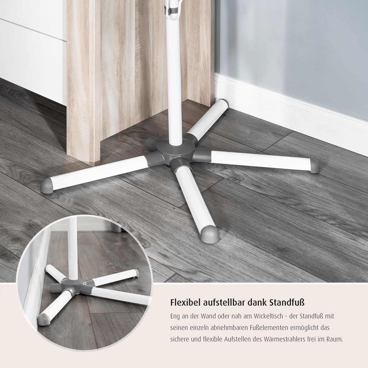 HEIZSTRAHLER  - Weiß, Basics, Kunststoff/Metall (52/185cm) - Reer