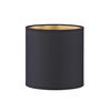 LEUCHTENSCHIRM - Goldfarben/Schwarz, Basics, Textil (18/18cm) - Fischer & Honsel