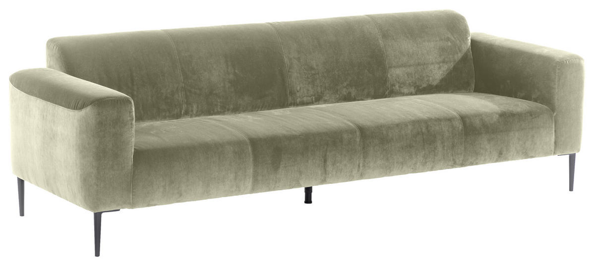 TŘÍMÍSTNÁ POHOVKA, textil, přírodní barvy - černá/přírodní barvy, Moderní, kov/textil (250/76/86cm) - W.Schillig