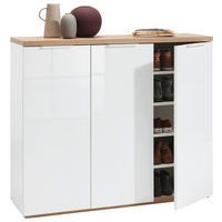 ORMAR ZA OBUĆU  bijela, boje hrasta  drvni materijal     - bijela/boje hrasta, Moderno, drvni materijal/metal (120/102,3/35cm) - Carryhome