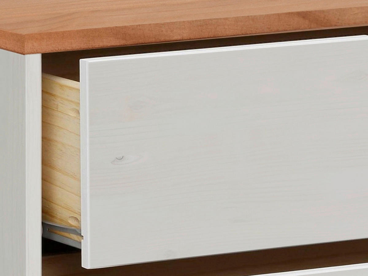 KOMMODE POZNAN, 76/75/39 cm, 3 Schublade(n)  - Weiß/Naturfarben, Design, Holz/Holzwerkstoff (76/75/39cm) - Livetastic