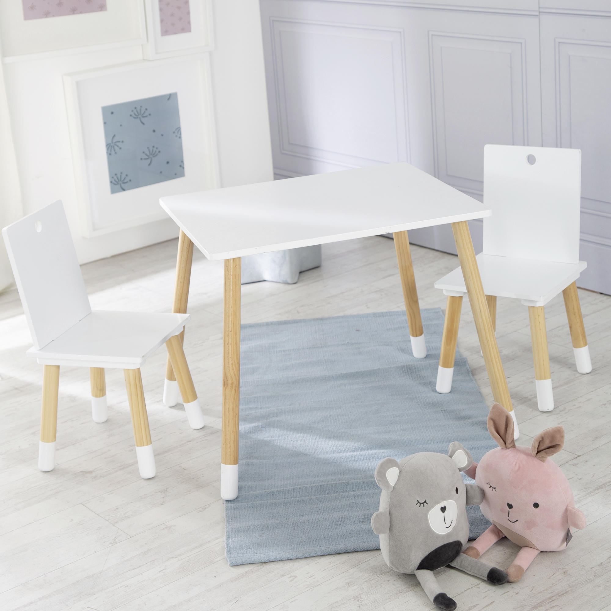 KINDERSITZGRUPPE roba Naturfarben, Weiß  - Naturfarben/Weiß, Basics, Holz/Holzwerkstoff - Roba