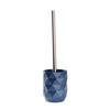 WC-BÜRSTENGARNITUR in Metall  Kunststoff   - Chromfarben/Dunkelblau, Basics, Kunststoff/Metall (10/37,3/10cm) - Sadena