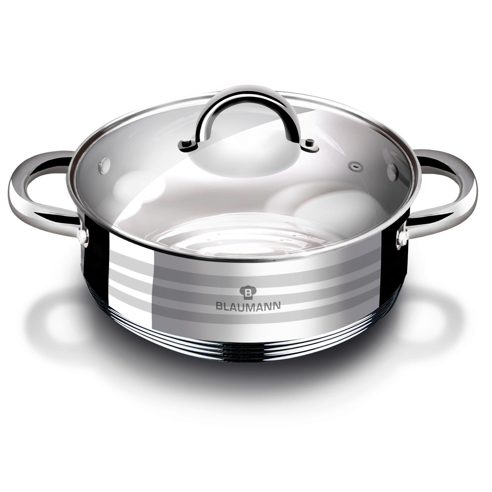 FŐZŐEDÉNY 7 l  - nemesacélszínű, Basics, üveg/fém (7l)