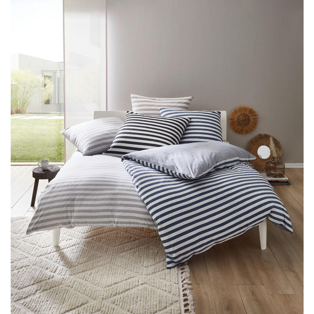 Thumbnail - Bio:Vio Wendebettwäsche, Taupe, Textil, Streifen, 135x200 cm, Textiles Vertrauen - Oeko-Tex®, Gots, Bsci, Oeko-Tex® Stan...