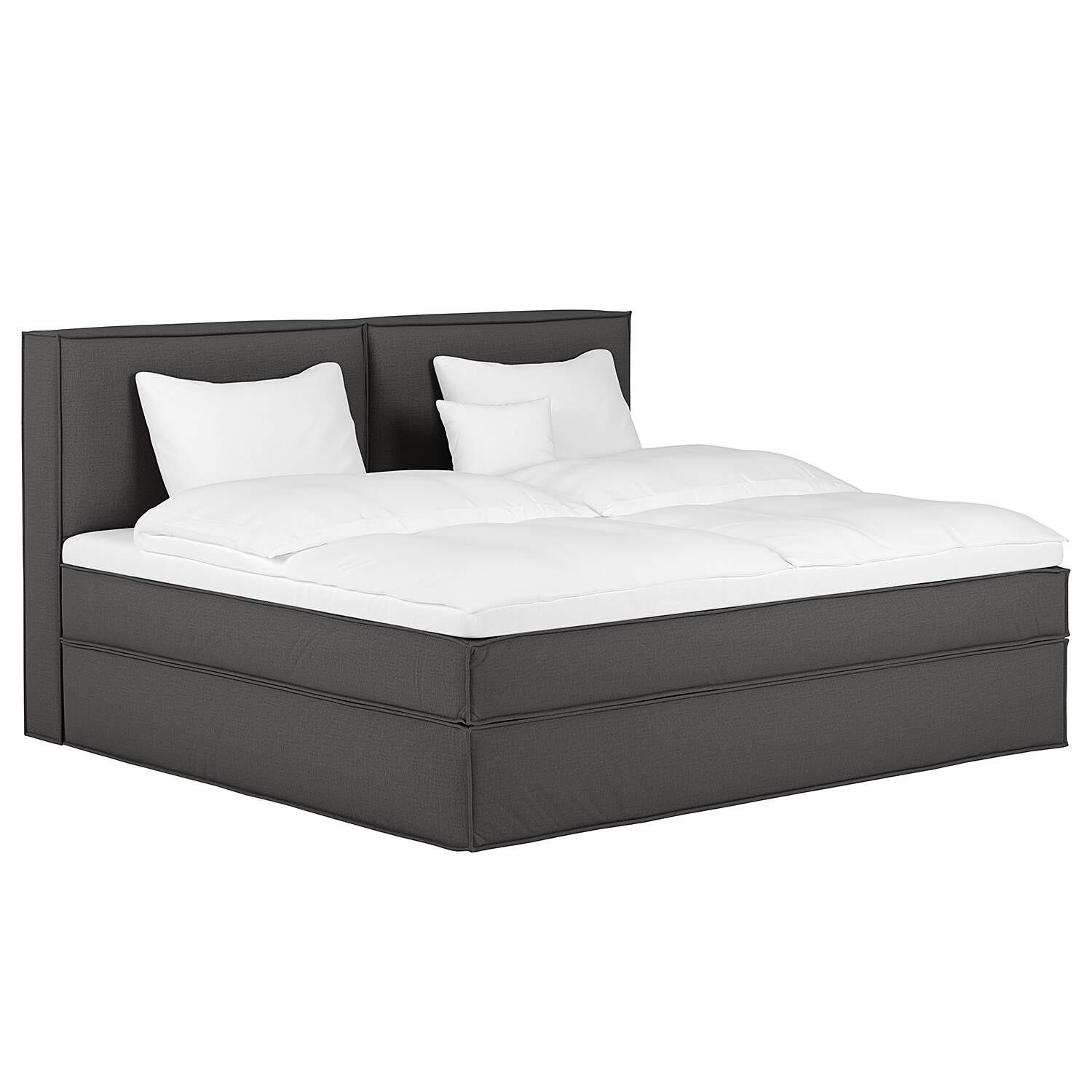 BOXSPRINGBETT 240/200 cm  in Anthrazit  - Anthrazit, Design, Textil (240/200cm) - home24