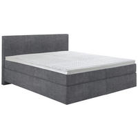 BOXSPRINGBETT 180/200 cm  in Anthrazit  - Anthrazit/Schwarz, KONVENTIONELL, Kunststoff/Textil (180/200cm) - Hom`in
