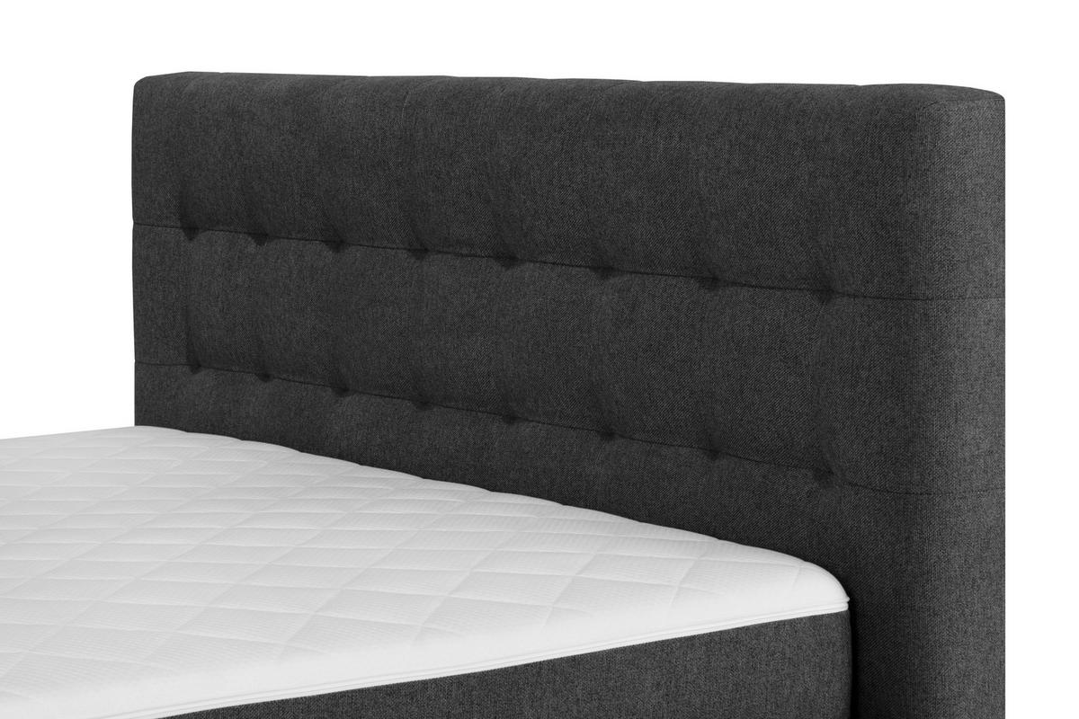 BOXBETT 160/200 cm  in Anthrazit  - Anthrazit/Schwarz, MODERN, Textil (160/200cm) - Livetastic