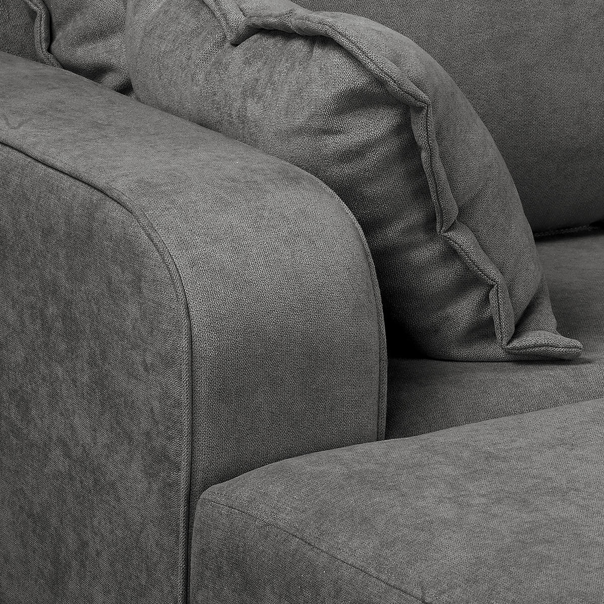 ECKSOFA in Mikrofaser Beige  - Wengefarben/Beige, Design, Holz/Textil (150/230cm) - Livetastic