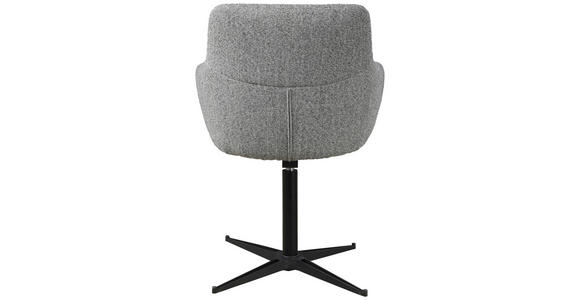 ARMLEHNSTUHL in Eisen Webstoff - Schwarz/Grau, Design, Textil/Metall (63/85/66cm) - Novel