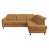 ECKSOFA in Chenille Currygelb  - Currygelb/Schwarz, Modern, Textil/Metall (270/198cm) - Livetastic