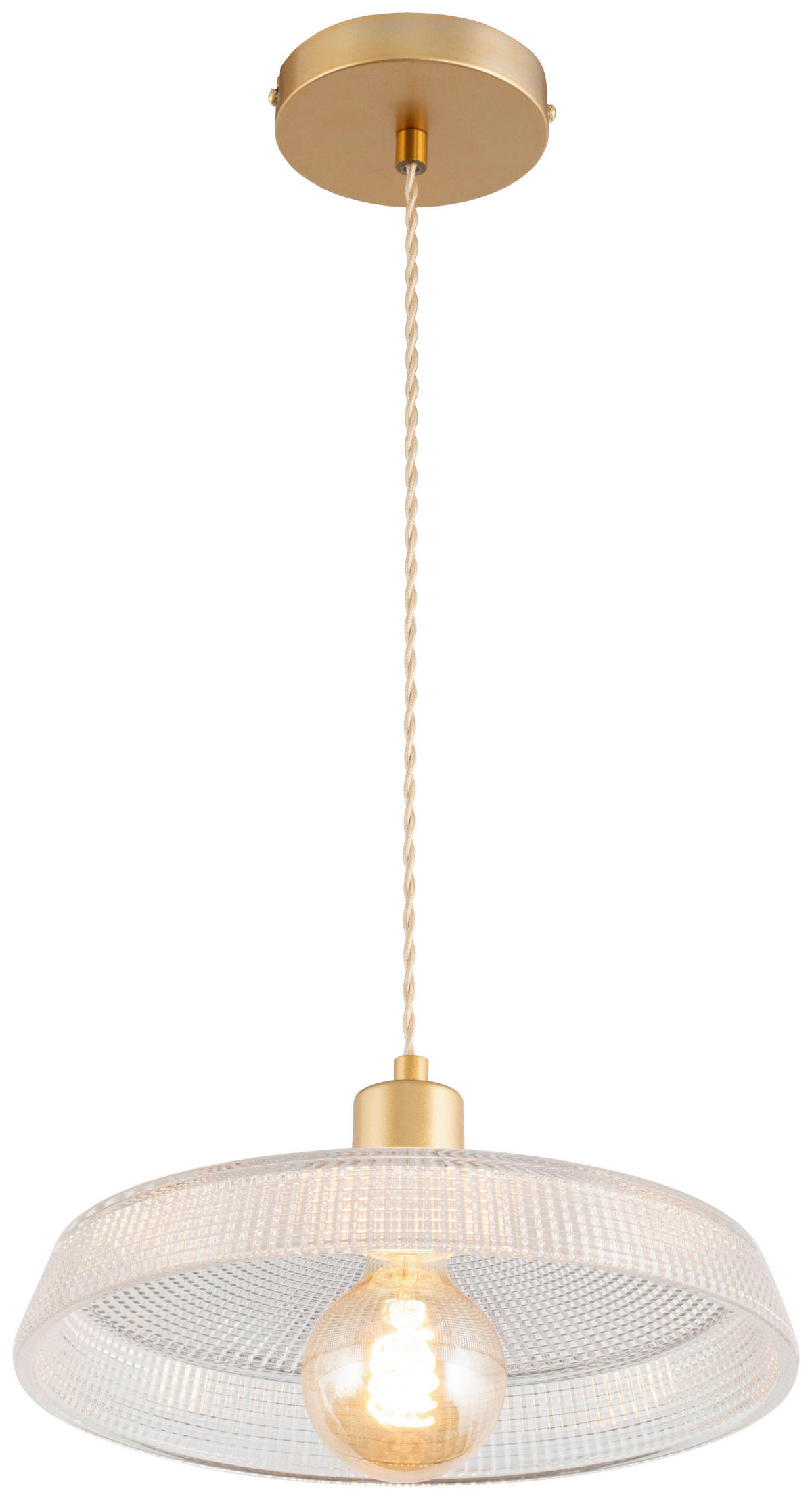 HÄNGELEUCHTE 30/113 cm   - Klar, Trend, Glas/Metall (30/113cm) - Novel