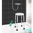 BADHOCKER - Alufarben/Schwarz, Design, Kunststoff/Metall (32/39,5-57cm)