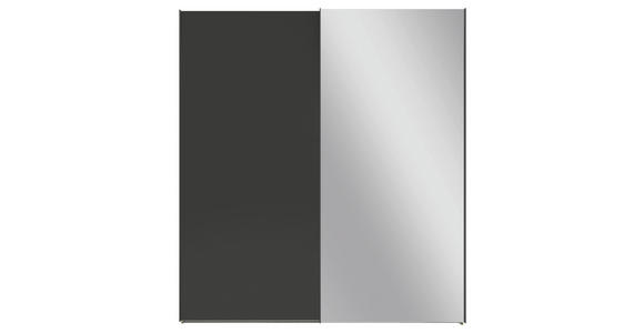 SCHWEBETÜRENSCHRANK 200/223/69 cm 2-türig Anthrazit, Eiche Artisan - Anthrazit/Eiche Artisan, KONVENTIONELL, Glas/Holzwerkstoff (200/223/69cm) - Novel