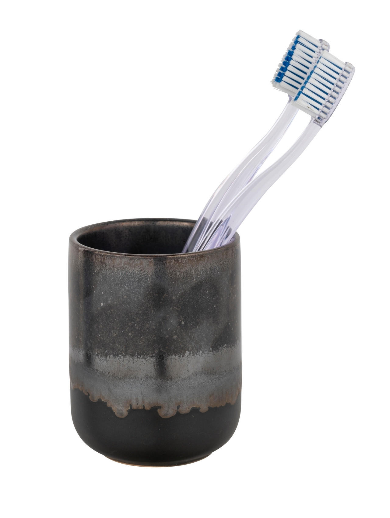 ZAHNPUTZBECHER Keramik  - Dunkelgrau/Grau, Konventionell, Keramik (8/10/8cm) - Schöner Wohnen