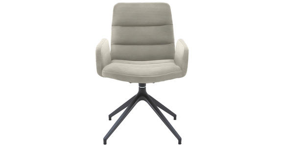 ARMLEHNSTUHL  in Cord  - Schwarz/Naturfarben, Design, Textil/Metall (61/88/66cm) - Dieter Knoll