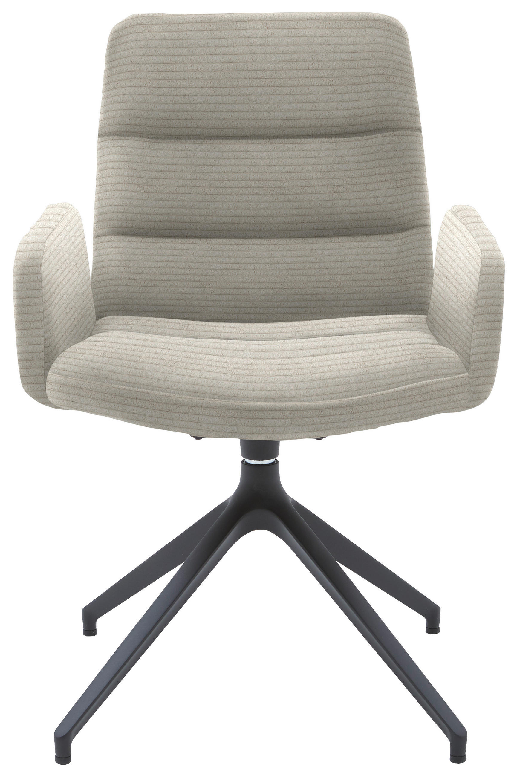 ARMLEHNSTUHL  in Cord  - Schwarz/Naturfarben, Design, Textil/Metall (61/88/66cm) - Dieter Knoll