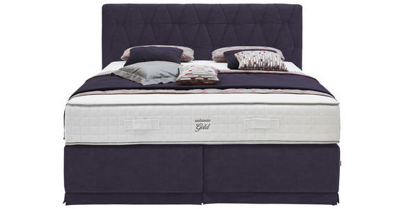 BOXSPRINGBETT 180/200 cm  in Dunkelgrau  - Dunkelgrau, KONVENTIONELL, Textil (180/200cm) - Ambiente