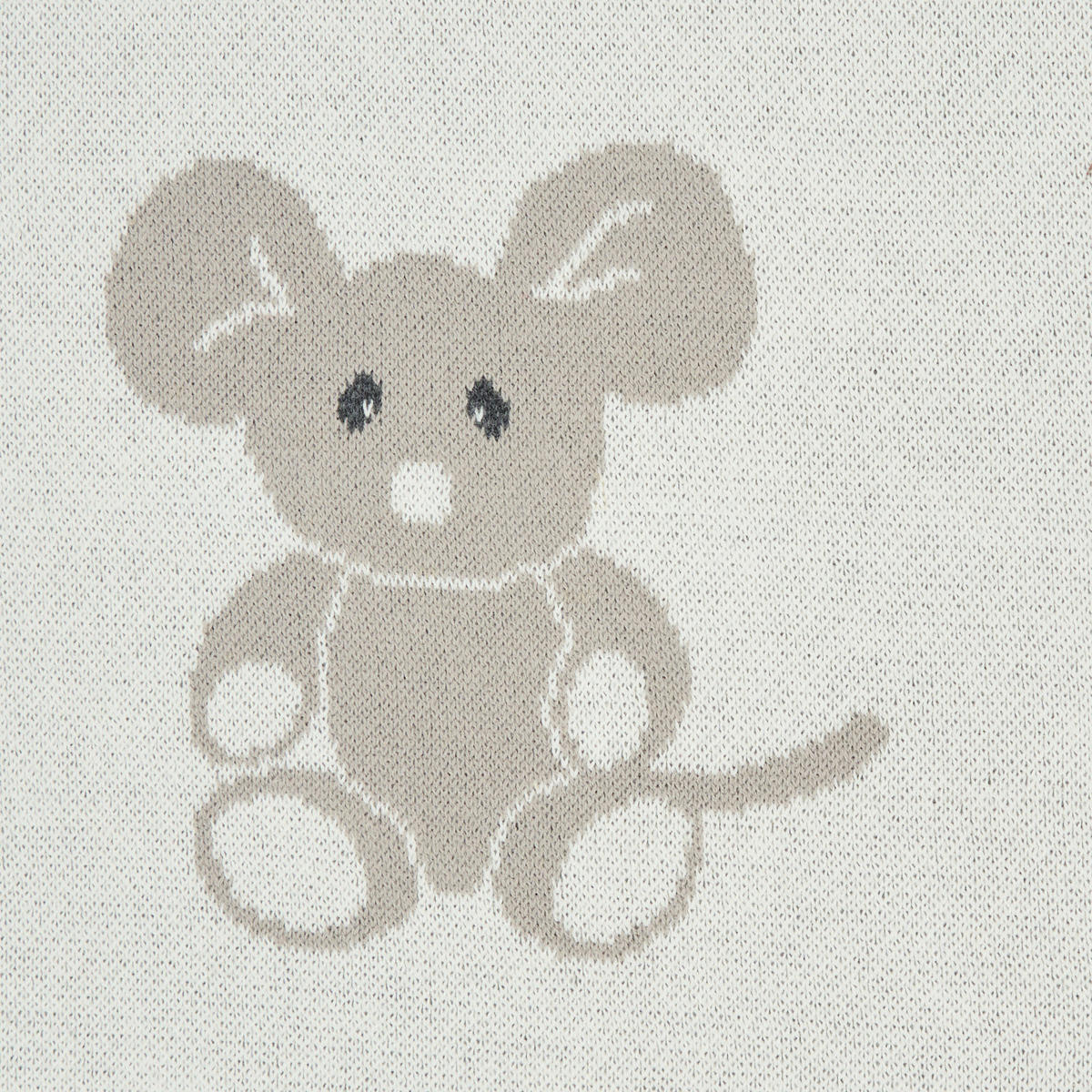 SCHMUSEDECKE  80/100 cm  - Elfenbein/Silberfarben, Natur, Textil (80/100cm) - Avelia