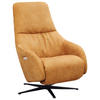 RELAXSESSEL in Textil Currygelb  - Currygelb/Schwarz, Design, Textil/Metall (77/108/95cm) - Chilliano
