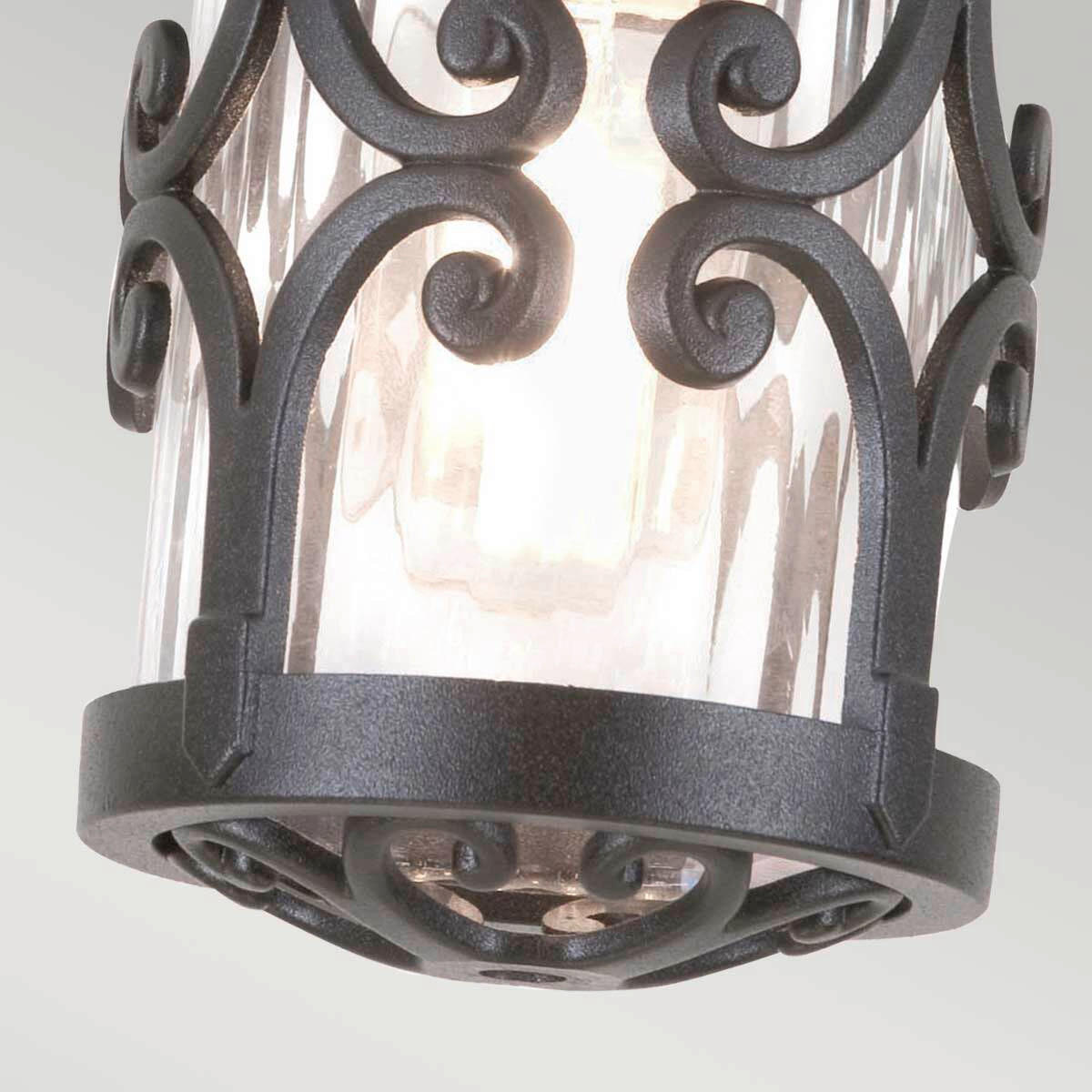 AUSSENDECKENLEUCHTE Hereford 15/26 cm  - Schwarz, Konventionell, Glas/Metall (15/26cm) - Elstead Lighting