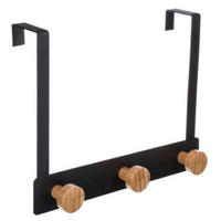 OBEŠALNIK ZA VRATA - črna, Basics, kovina (8,20/20,00/27,50cm) - Homeware