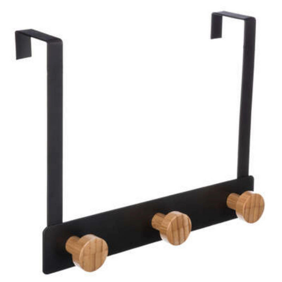 OBEŠALNIK ZA VRATA - črna, Basics, kovina (8,20/20,00/27,50cm) - Homeware