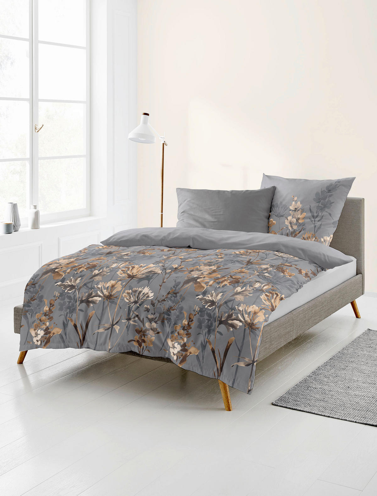BETTWÄSCHE 2-teilig 135/200 cm  - Bronzefarben, Design, Textil (135/200cm) - Bierbaum