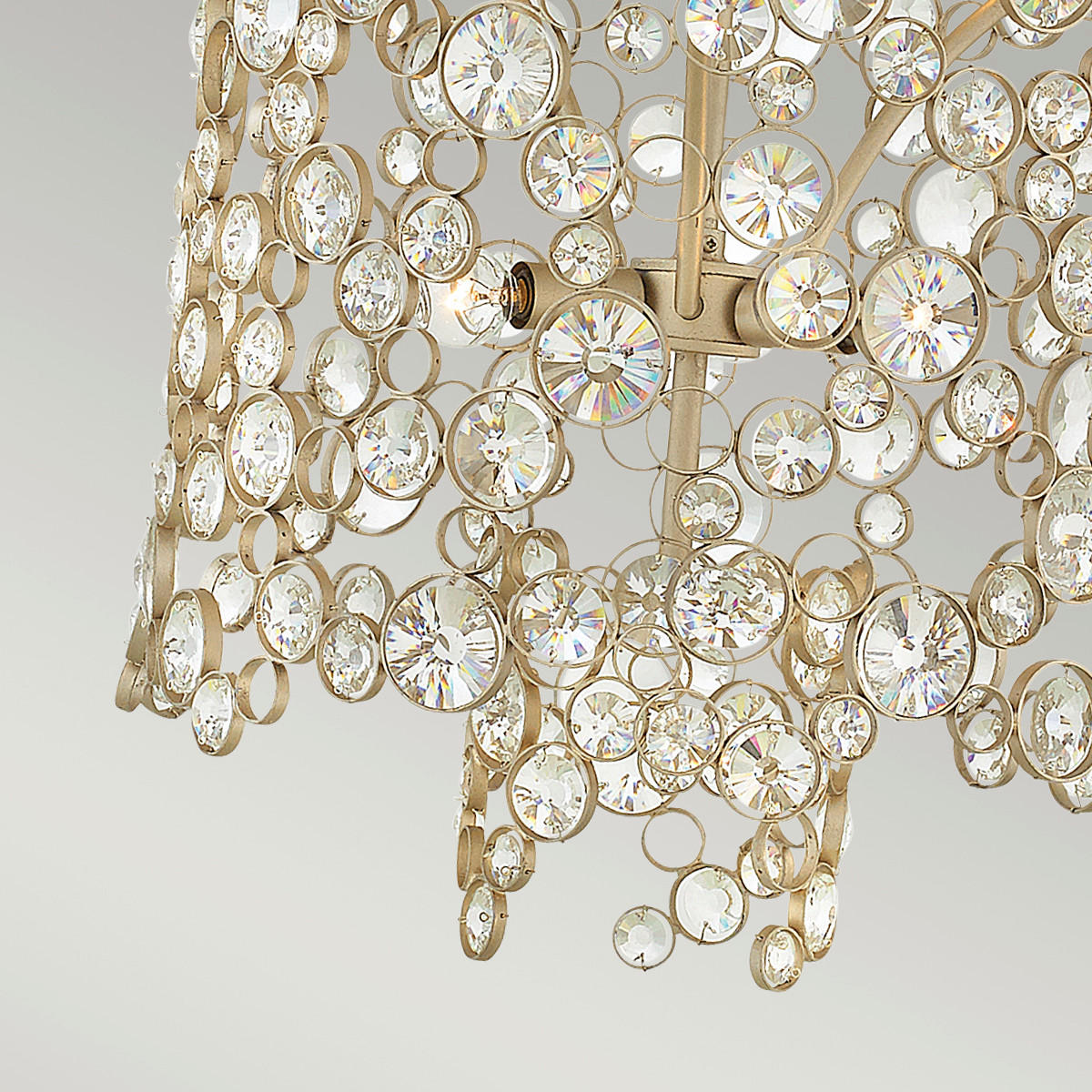 KRONLEUCHTER 40.6/89.1 cm    - Silberfarben, Konventionell, Glas/Metall (40.6/89.1cm) - Elstead Lighting