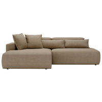 ECKSOFA Chenille Beige  - Beige/Schwarz, Design, Kunststoff/Textil (160/284cm) - Livetastic