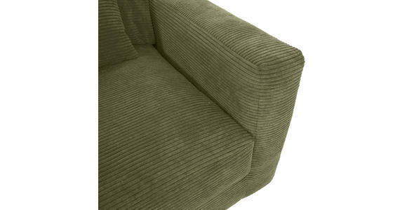 BIGSOFA Cord Dunkelgrün - Dunkelgrün/Schwarz, KONVENTIONELL, Kunststoff/Textil (260/66/115cm) - Carryhome