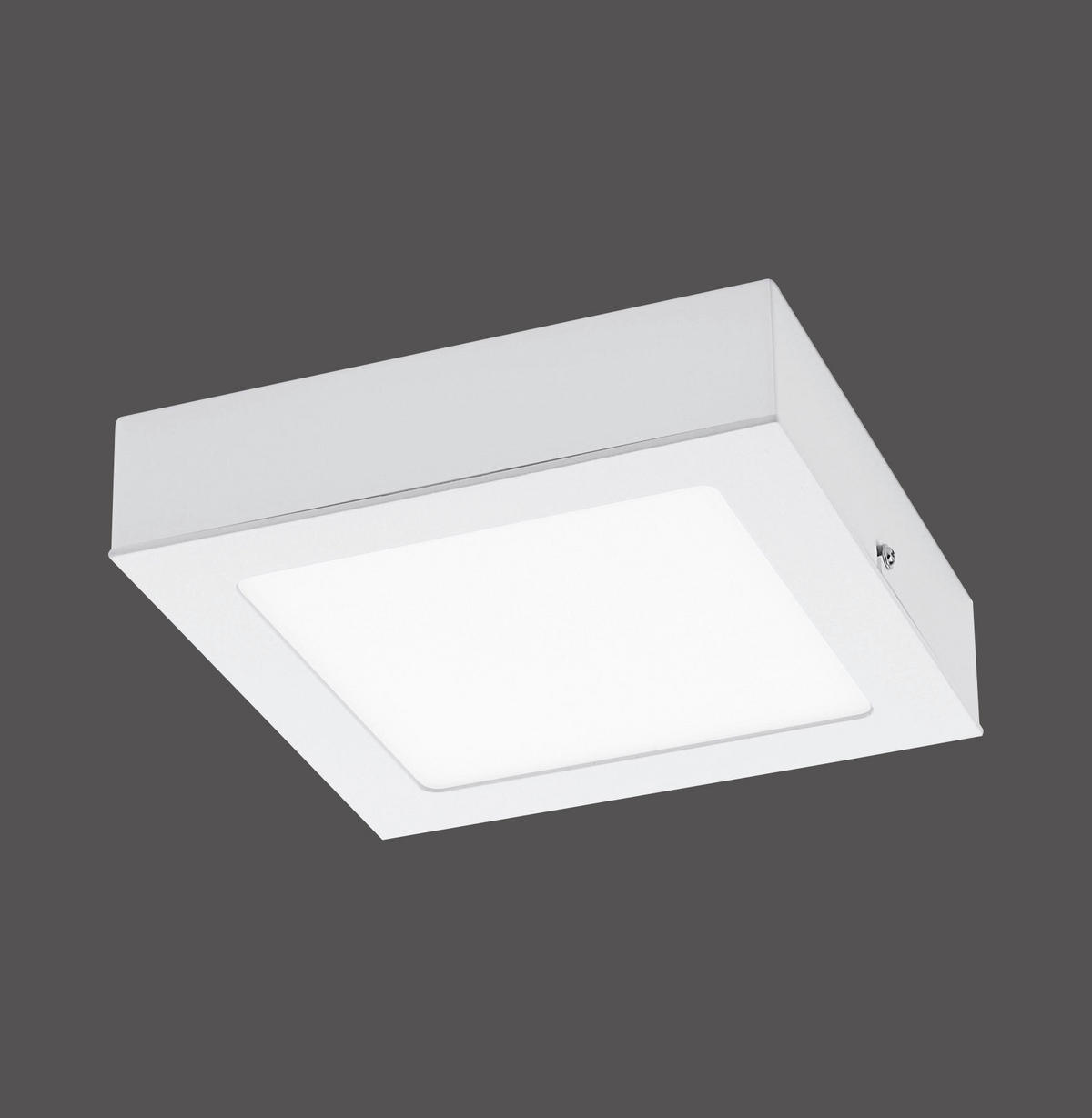 LED PLAFONJERA - bela, Osnovno, metal/plastika (17/17/4,5cm)