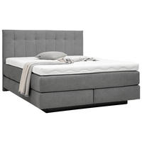 BOXSPRINGOVÁ POSTEĽ, 180/200 cm, sivá - čierna/sivá, Design, kompozitné drevo/textil (180/200cm) - Beldomo - Sleep