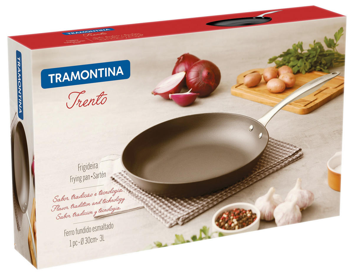 BRATPFANNE TRENTO 30 cm  - Schwarz, KONVENTIONELL, Metall (30cm)