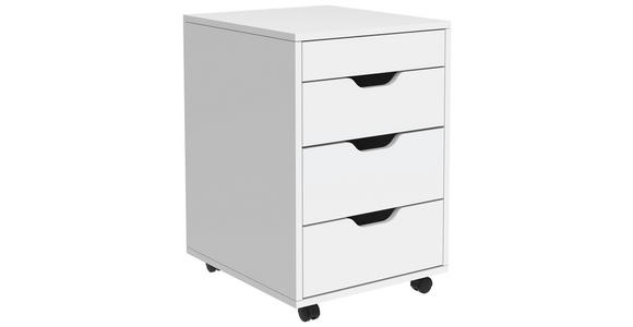 ROLLCONTAINER 40/66,5/45 cm  - Weiß, KONVENTIONELL, Holzwerkstoff/Kunststoff (40/66,5/45cm) - Carryhome