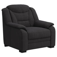SESSEL in Chenille Schwarz  - Schwarz, Basics, Kunststoff/Textil (97/99/99cm) - MID.YOU