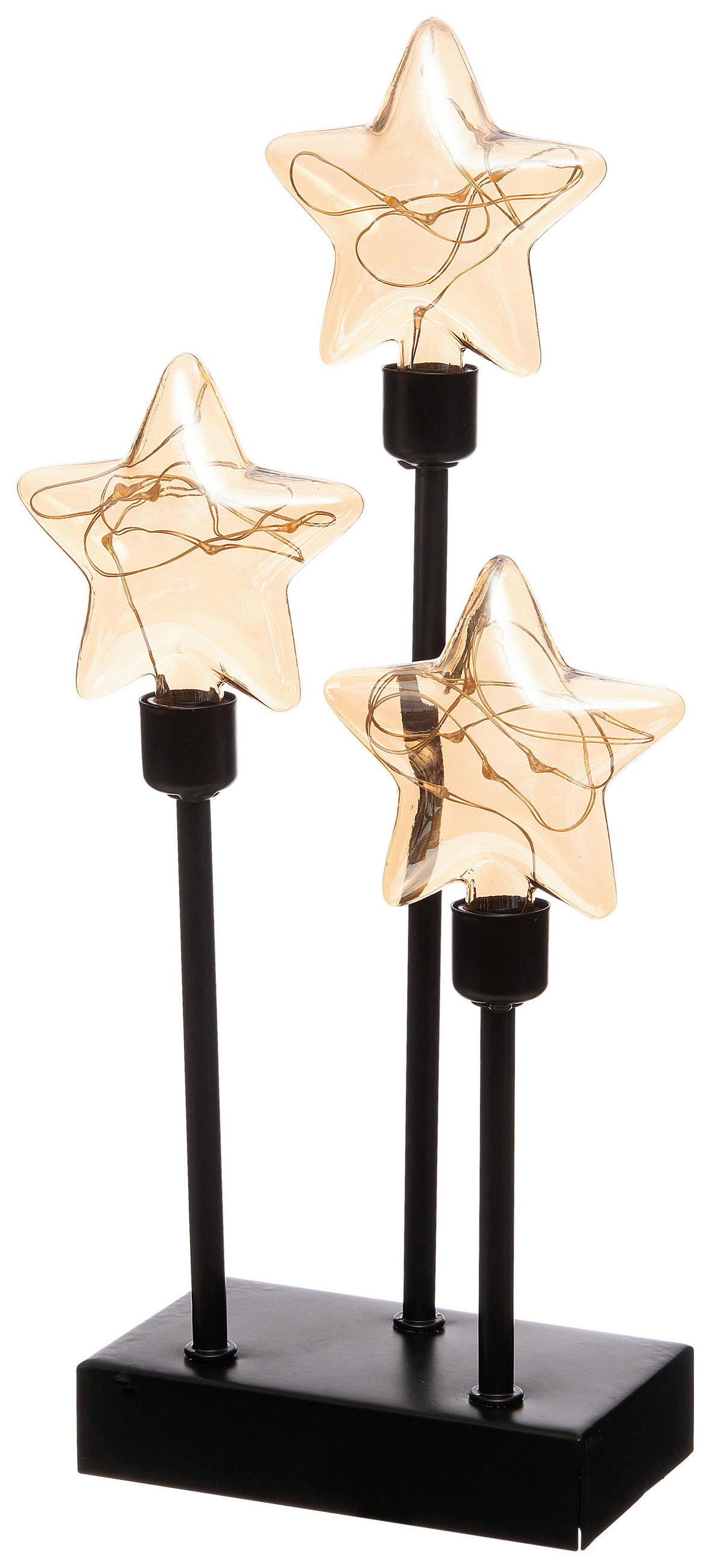 LED-DEKOLEUCHTE - Schwarz, Design, Glas/Metall (14,5/7/32cm) - X-Mas
