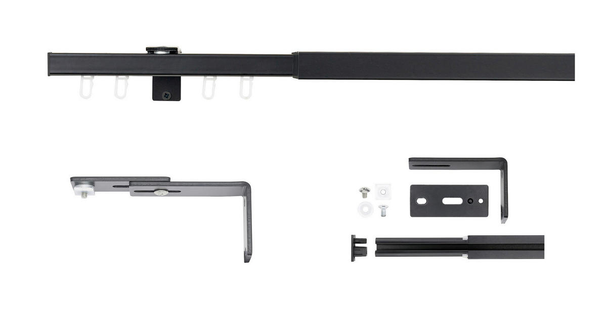 INNENLAUFSTANGENSET  280 cm  - Schwarz, Design, Metall (280cm)