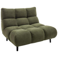 SESSEL in Feincord Schilfgrün  - Schilfgrün/Schwarz, Design, Holz/Textil (112/85/108cm) - Pure Home Lifestyle