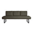 SITZBANK 224/92/78 cm  in Braun  - Schwarz/Braun, Design, Textil/Metall (224/92/78cm) - Dieter Knoll