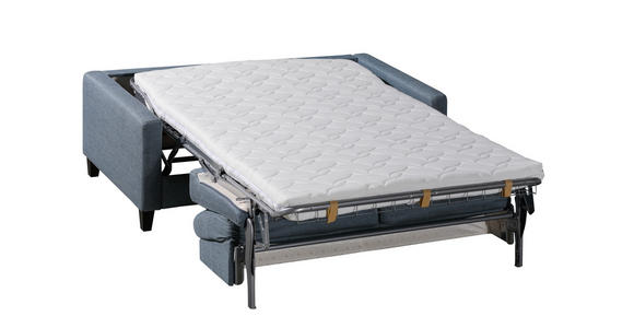 SCHLAFSOFA  in Webstoff Blau, Grau  - Blau/Schwarz, Design, Holz/Textil (184/87/102cm) - Dieter Knoll