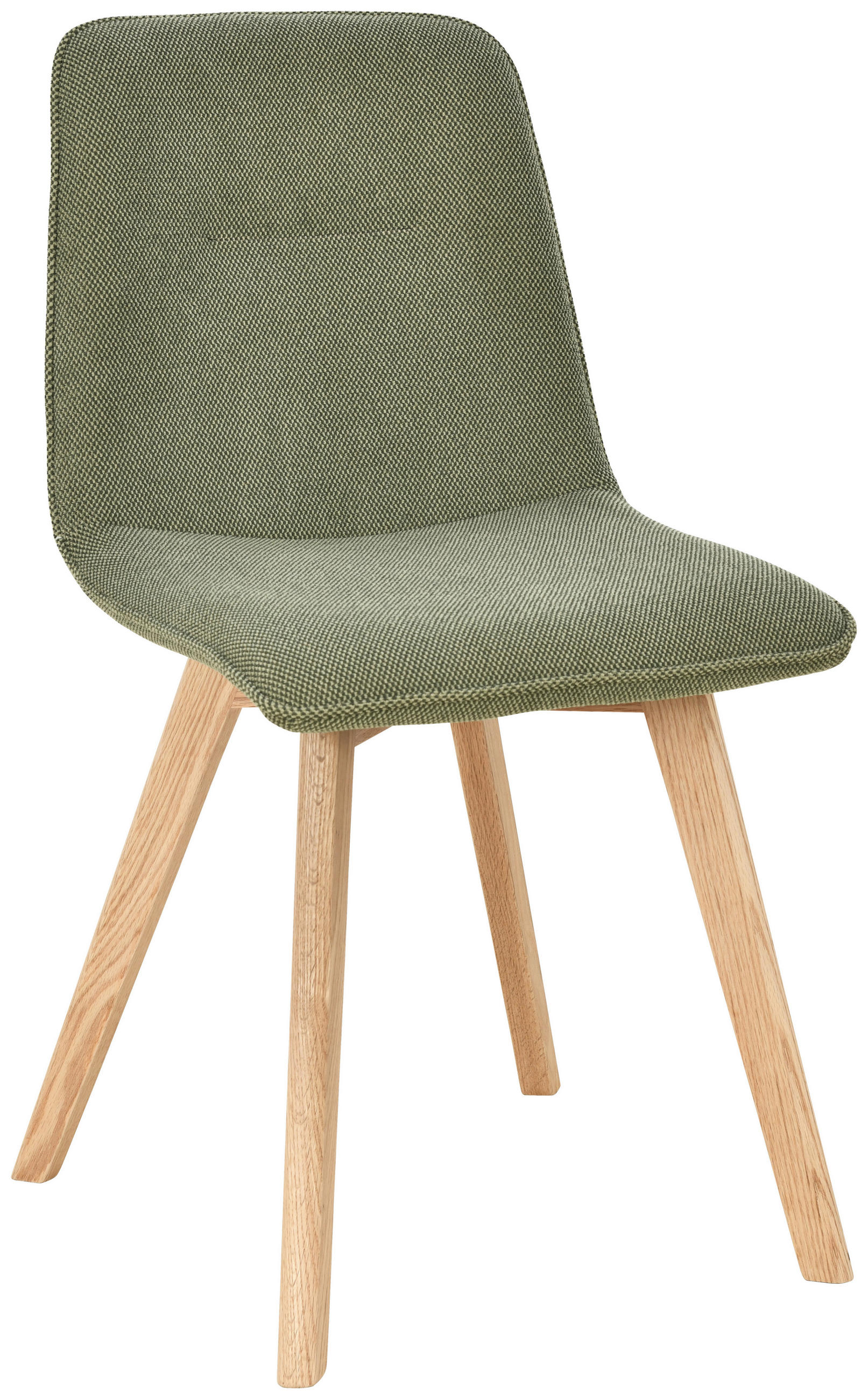 STUHL  Stoffauswahl  Leinenoptik  - Eichefarben/Grün, MODERN, Holz/Textil (45/88/54cm) - Cantus