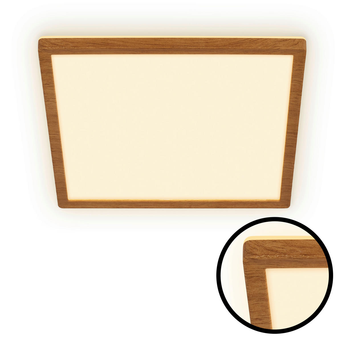 LED-PANEEL Tava Wood 29/29/3 cm   - Hellbraun, Basics, Kunststoff (29/29/3cm)
