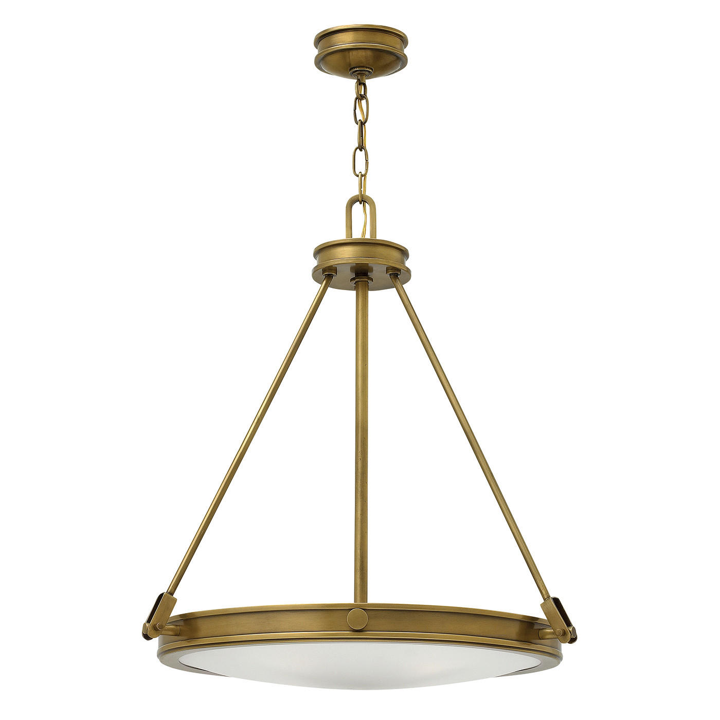 HÄNGELEUCHTE Elstead Collier 54.3/62.1 cm   - Messingfarben, KONVENTIONELL, Glas/Metall (54.3/62.1cm) - Elstead Lighting