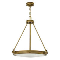 HÄNGLAMPA Elstead Collier 54.3/62.1 cm  - mässingsfärgad, Klassisk, metall/glas (54.3/62.1cm) - Elstead Lighting